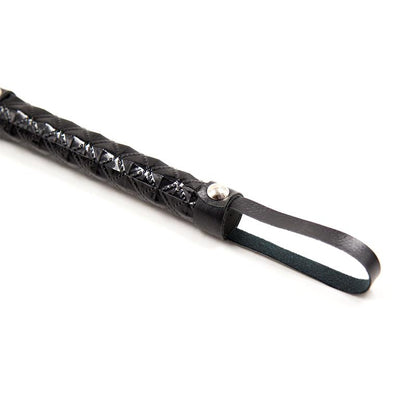 LATETOBED BDSM LINE - FLOGGER DIAMOND PATTERN WITH METAL HARDWARE 39 CM BLACK