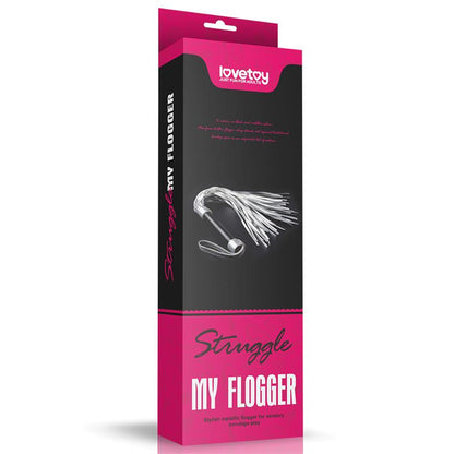LOVETOY - FLOGGER FAUX LEATHER SILVER AND BLACK