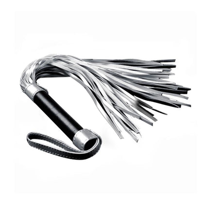LOVETOY - FLOGGER FAUX LEATHER SILVER AND BLACK