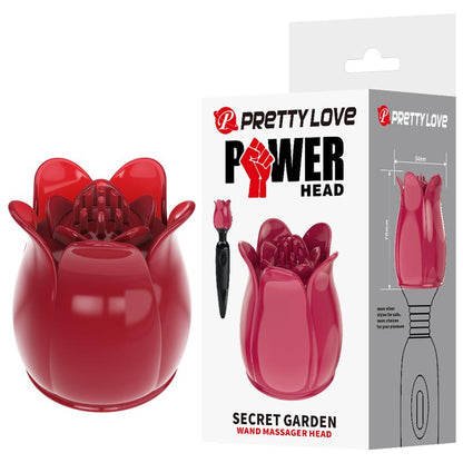 PRETTY LOVE - FLOWER WAND POWER WAND MASSAGER HEAD RED