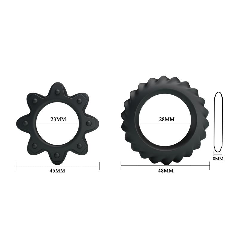 BAILE - FLOWERING SET OF 2 COCK RING