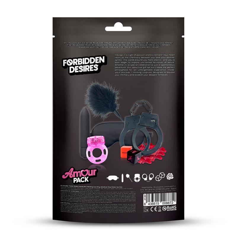 AMOUR PACK - FORBIDDEN DESIRES 7 PCS GIFT SET