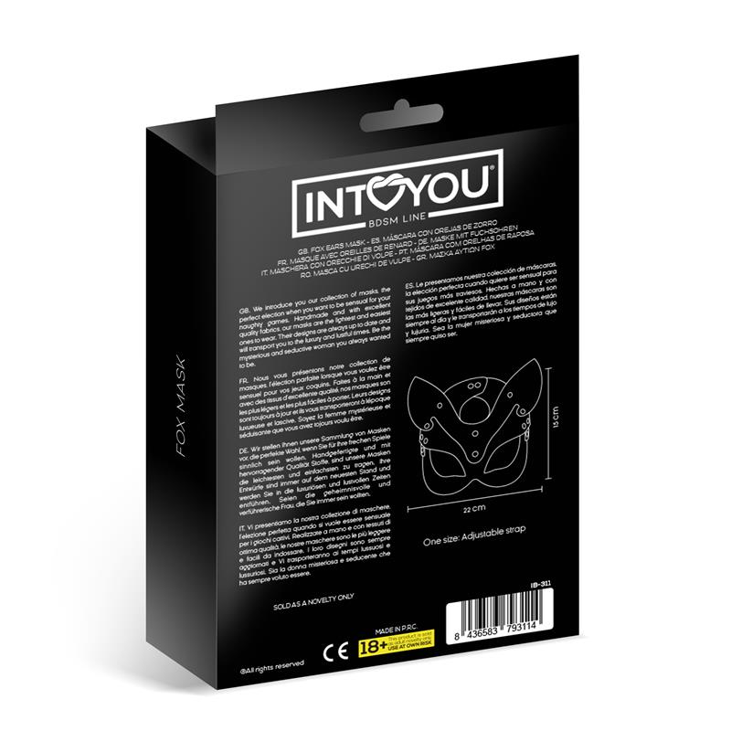 INTOYOU BDSM LINE - FOXSSY MASK ADJUSTABLE