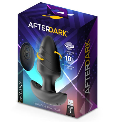 AFTERDARK - FRANK 360º ROTATING AND VIBRATING ANAL PLUG WITH REMOTE CONTROL
