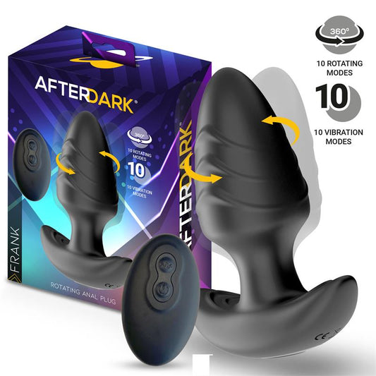 AFTERDARK - FRANK 360º ROTATING AND VIBRATING ANAL PLUG WITH REMOTE CONTROL