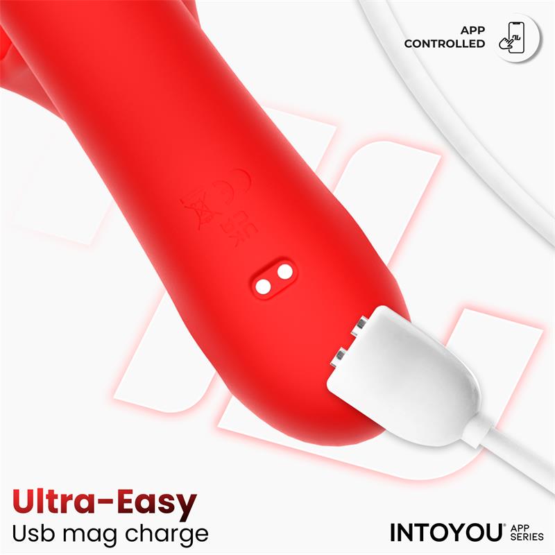 INTOYOU APP SERIES - FRANKY BITING AND ROTATING BALL VIBRATOR WITH APP