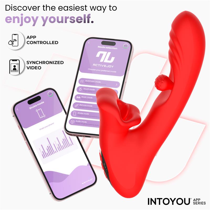 INTOYOU APP SERIES - FRANKY BITING AND ROTATING BALL VIBRATOR WITH APP
