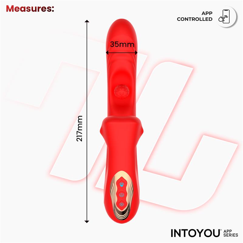 INTOYOU APP SERIES - FRANKY BITING AND ROTATING BALL VIBRATOR WITH APP
