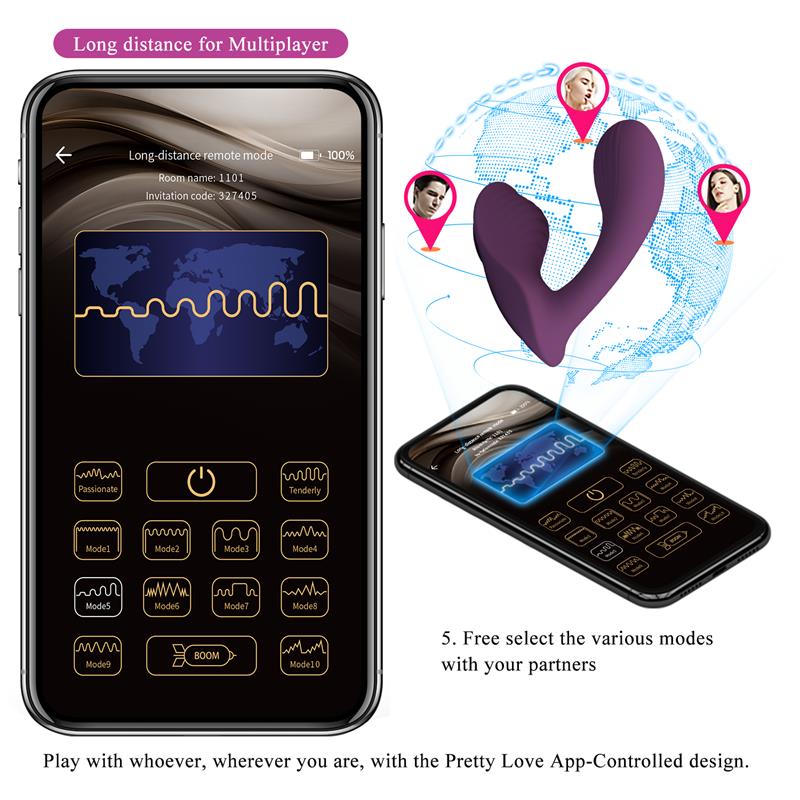 PRETTYLOVE - FRANZ VIBE WITH PANTY STIMULATOR AND APP