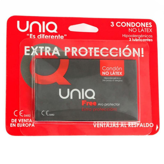 UNIQ - CONDONES SIN LÁTEX GRATIS 3 UNIDADES