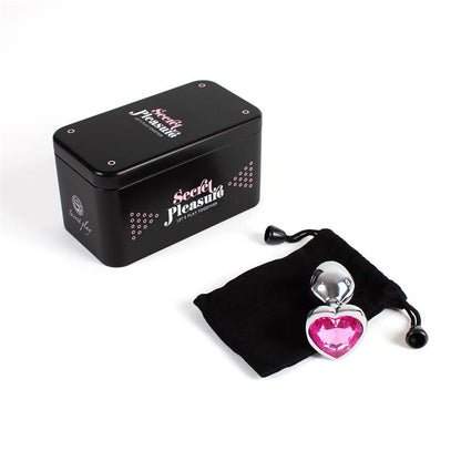 SECRET PLAY - FUCHSIA HEART METAL BUTT PLUG SIZE S