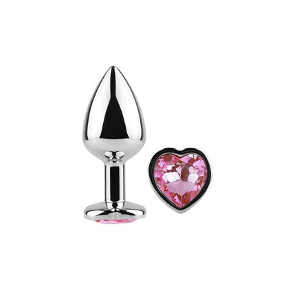 SECRET PLAY - FUCHSIA HEART METAL BUTT PLUG SIZE S