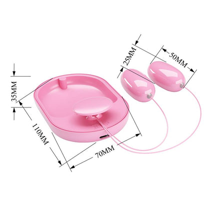 PRETTYLOVE - FUN BOX VIBRATING BULLETS WITH REMOTE PINK USB