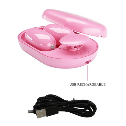PRETTYLOVE - FUN BOX VIBRATING BULLETS WITH REMOTE PINK USB