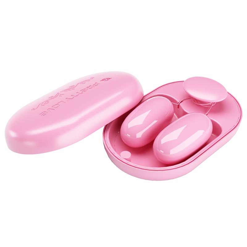PRETTYLOVE - FUN BOX VIBRATING BULLETS WITH REMOTE PINK USB