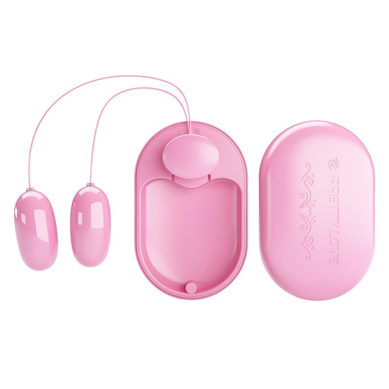 PRETTYLOVE - FUN BOX VIBRATING BULLETS WITH REMOTE PINK USB