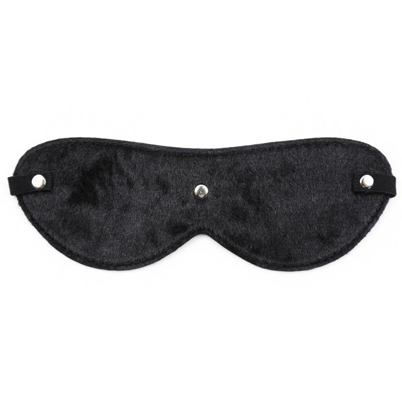 LATETOBED BDSM LINE - FUR BLINDFOLD WITH 3 RIVETS
