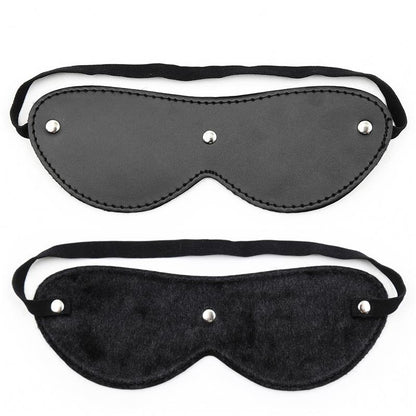 LATETOBED BDSM LINE - FUR BLINDFOLD WITH 3 RIVETS