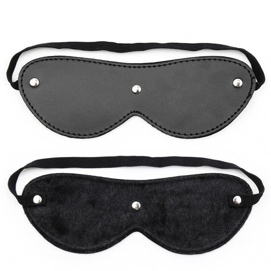 LATETOBED BDSM LINE - FUR BLINDFOLD WITH 3 RIVETS