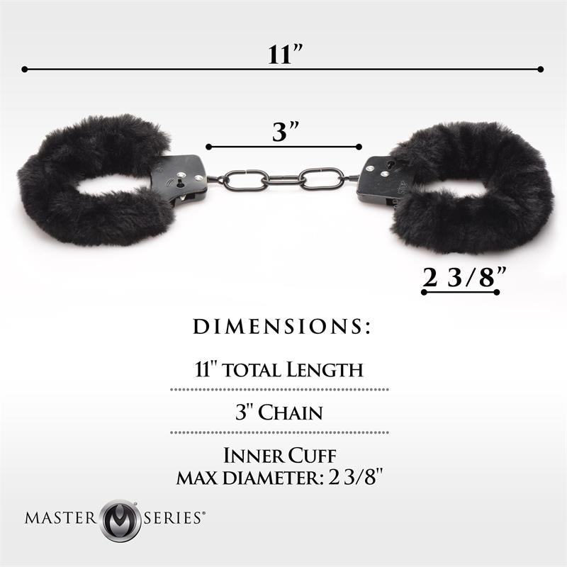 MASTER SERIES - FURRY HANDCUFFS BLACK