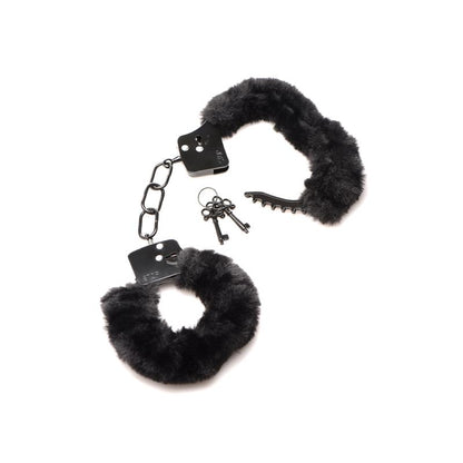 MASTER SERIES - FURRY HANDCUFFS BLACK