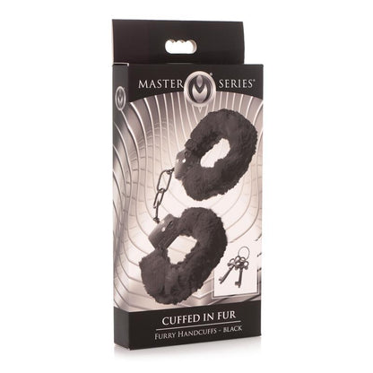 MASTER SERIES - FURRY HANDCUFFS BLACK