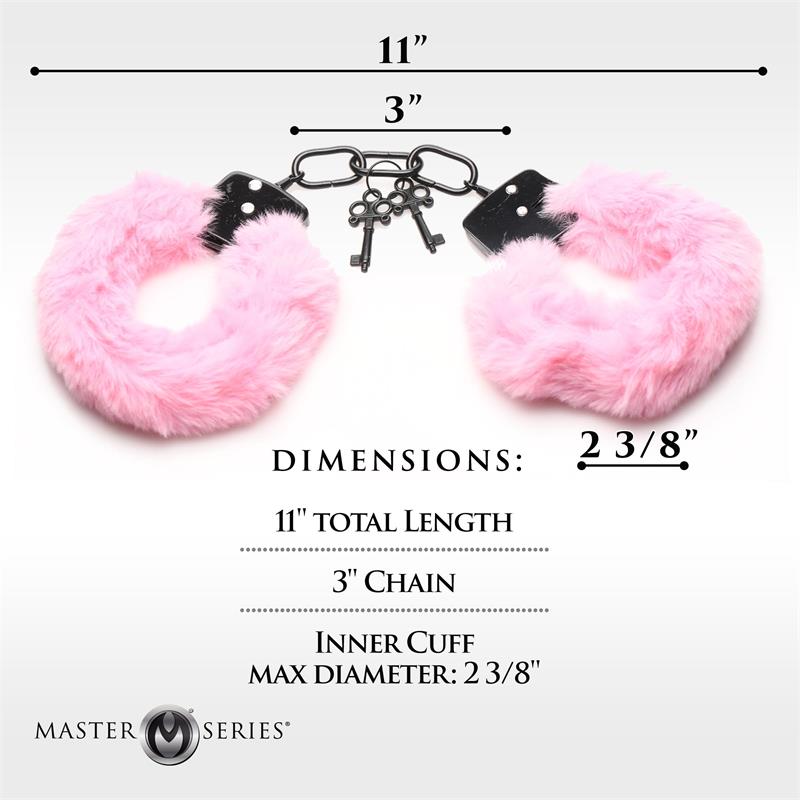 MASTER SERIES - FURRY HANDCUFFS PINK