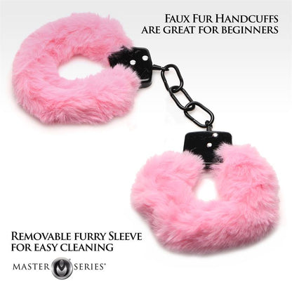 MASTER SERIES - FURRY HANDCUFFS PINK