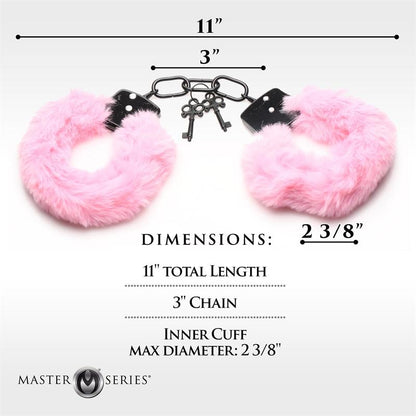 MASTER SERIES - FURRY HANDCUFFS PINK