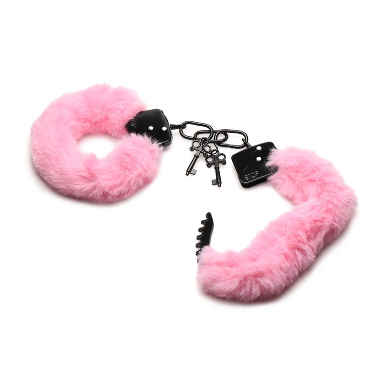 MASTER SERIES - FURRY HANDCUFFS PINK