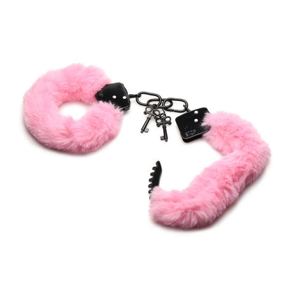 MASTER SERIES - FURRY HANDCUFFS PINK