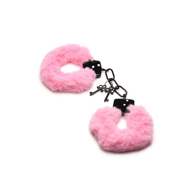 MASTER SERIES - FURRY HANDCUFFS PINK