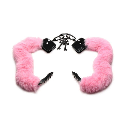 MASTER SERIES - FURRY HANDCUFFS PINK