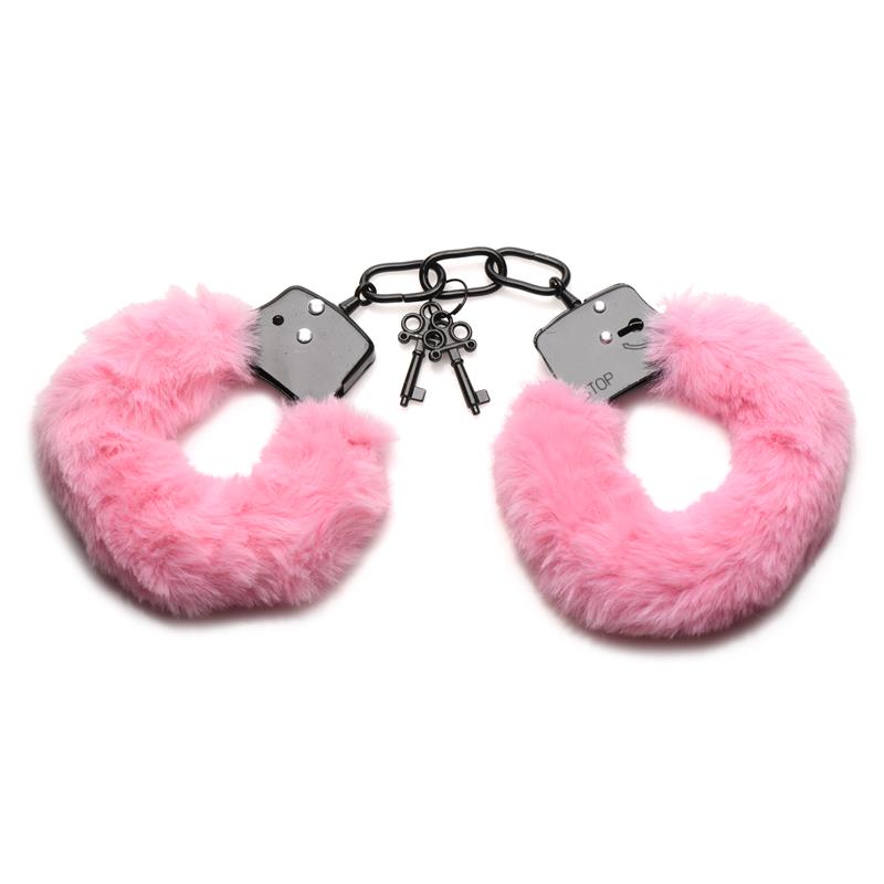 MASTER SERIES - FURRY HANDCUFFS PINK