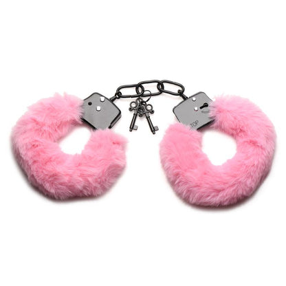 MASTER SERIES - FURRY HANDCUFFS PINK