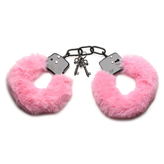 MASTER SERIES - FURRY HANDCUFFS PINK