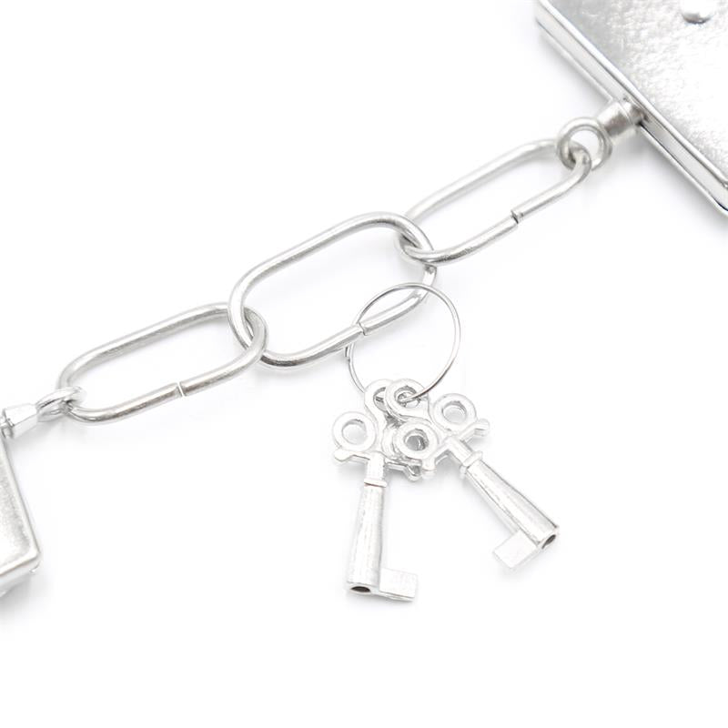 INTOYOU BDSM LINE - FURRY METAL HANDCUFFS BLACK