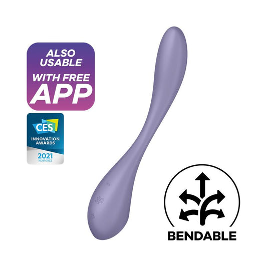 SATISFYER - G-SPOT FLEX 5+ MULTI VIBRATOR WITH SATISFYER CONNECT APP LILAC