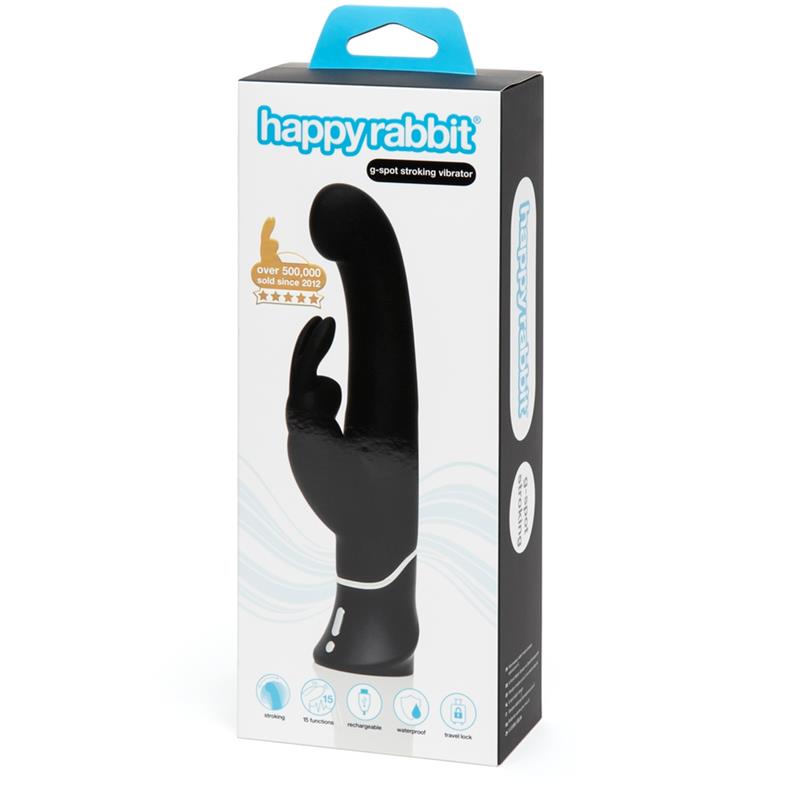 HAPPY RABBIT - G-SPOT STROKER RABBIT VIBRATOR BLACK