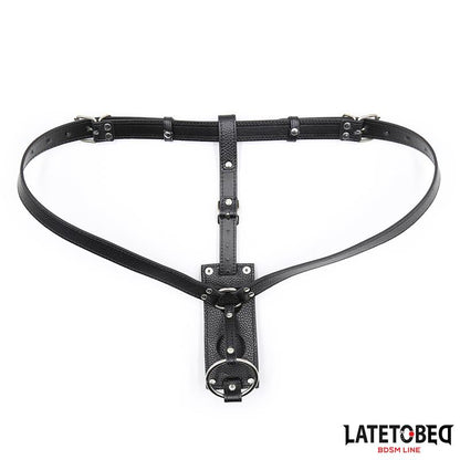 LATETOBED BDSM LINE - G-STRING CHASTITY BELT STRAP ON PANTS ONE SIZE