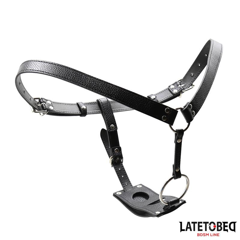 LATETOBED BDSM LINE - G-STRING CHASTITY BELT STRAP ON PANTS ONE SIZE