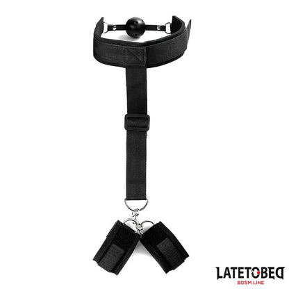 LATETOBED BDSM LINE - GAG BALL AND CUFS RESTRICTIONS