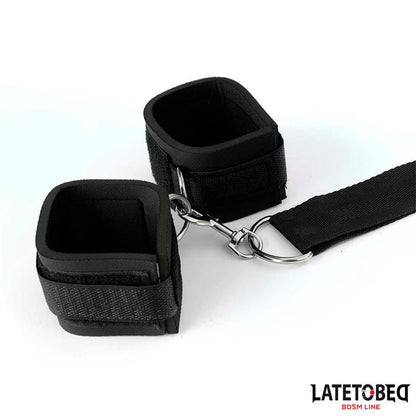 LATETOBED BDSM LINE - GAG BALL AND CUFS RESTRICTIONS