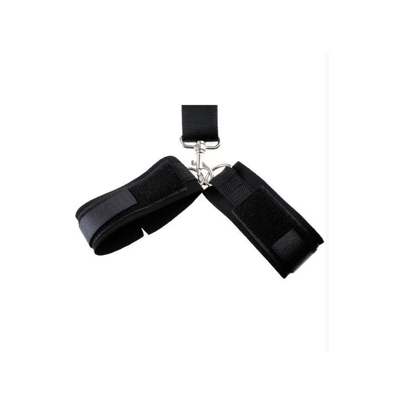 LATETOBED BDSM LINE - GAG BALL WITH HAND CUFF BLACK