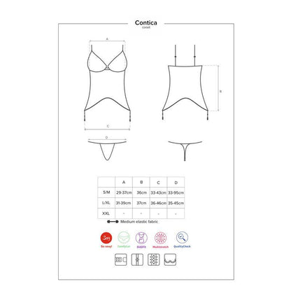 OBSESSIVE - GARTER SET CONTICA SIZE L/XL