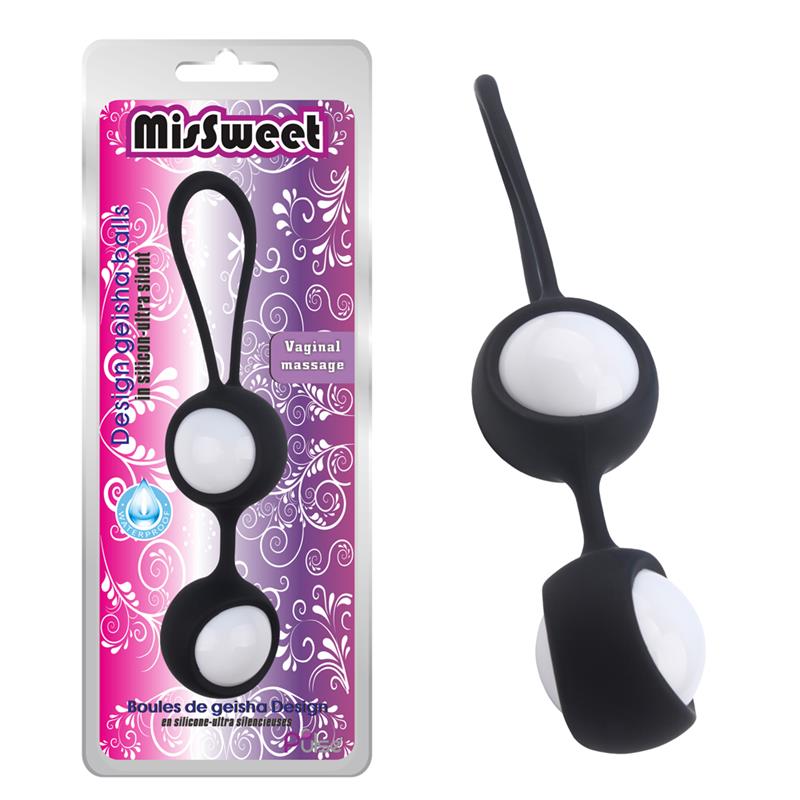 CHISA - GEISHA BALLS MISSWEET 17.7 CM SILICONE BLACK