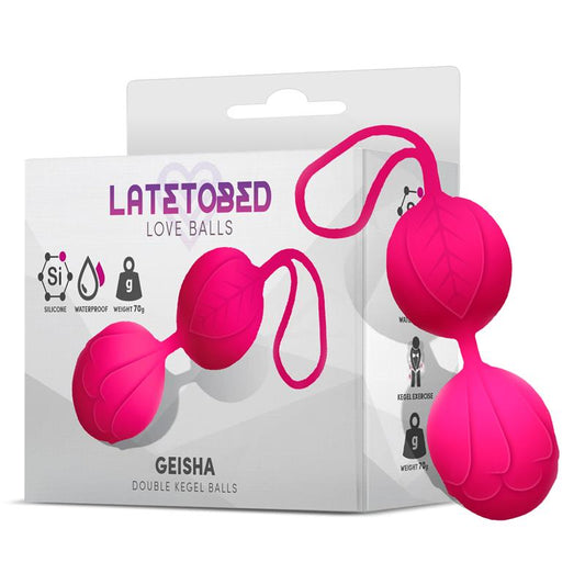 LATETOBED - GEISHA DOUBLE KEGEL BALLS ROSE RED 70 GR