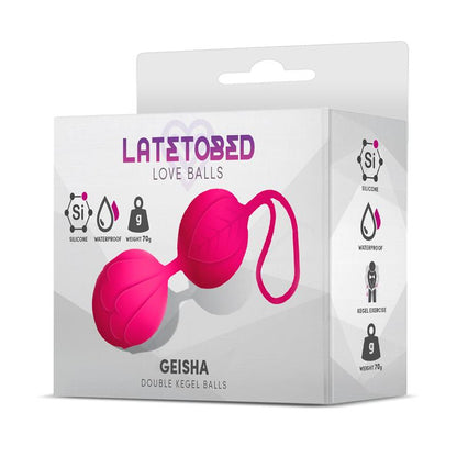 LATETOBED - GEISHA DOUBLE KEGEL BALLS ROSE RED 70 GR