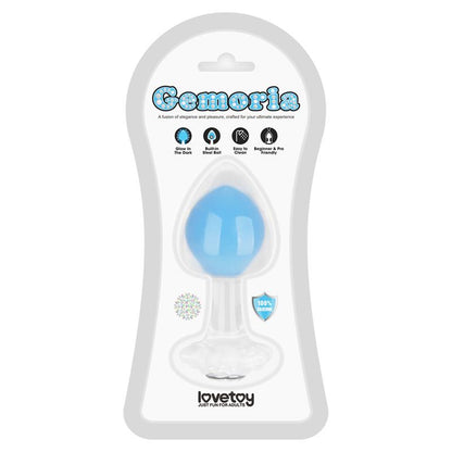 LOVETOY - GEMORIA SILICONE BUTT PLUG INTERNAL STEEL BALL GLOW IN THE DARK