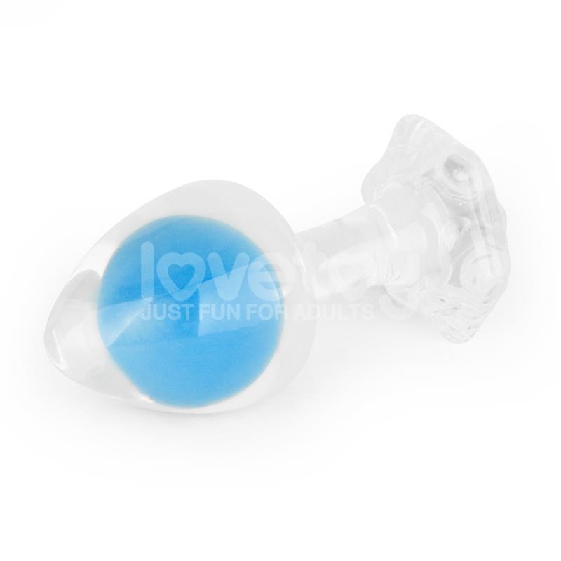 LOVETOY - GEMORIA SILICONE BUTT PLUG INTERNAL STEEL BALL GLOW IN THE DARK
